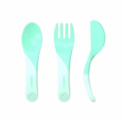 TWISTSHAKE LEARN CUTLERY 6+M Pastel GREEN