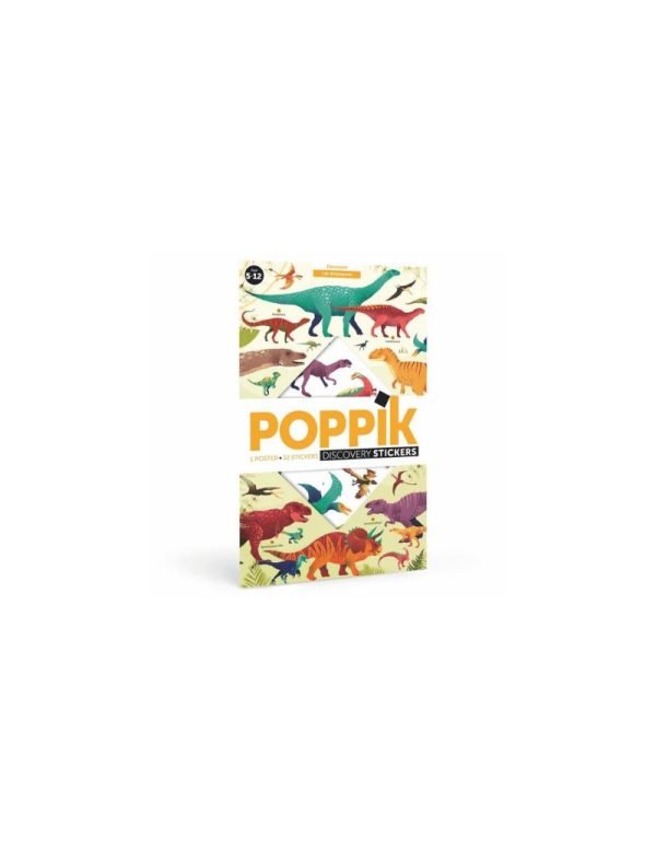 POSTER PÉDAGOGIQUE + 49 STICKERS LES DINOSAURES