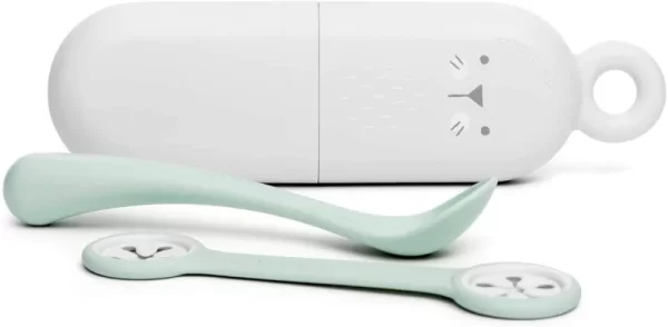 Cuillère et clip bavoir suavinex green