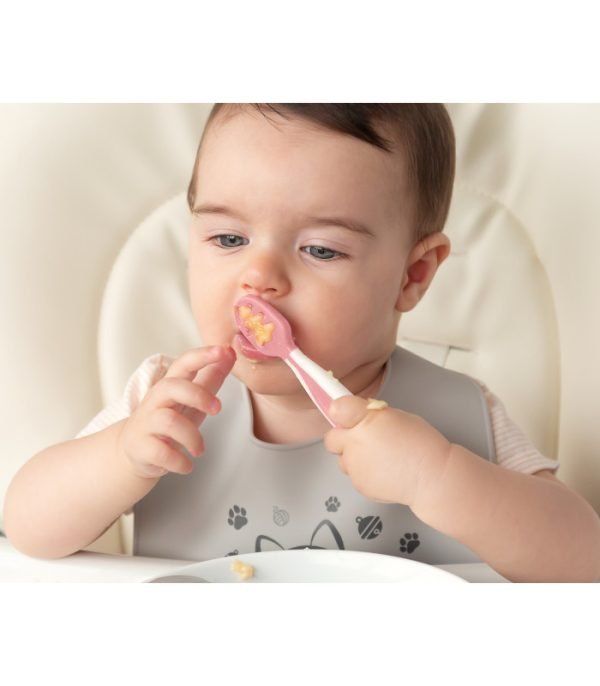 2 PRÉ-CUILLÈRES POUR BÉBÉ rose