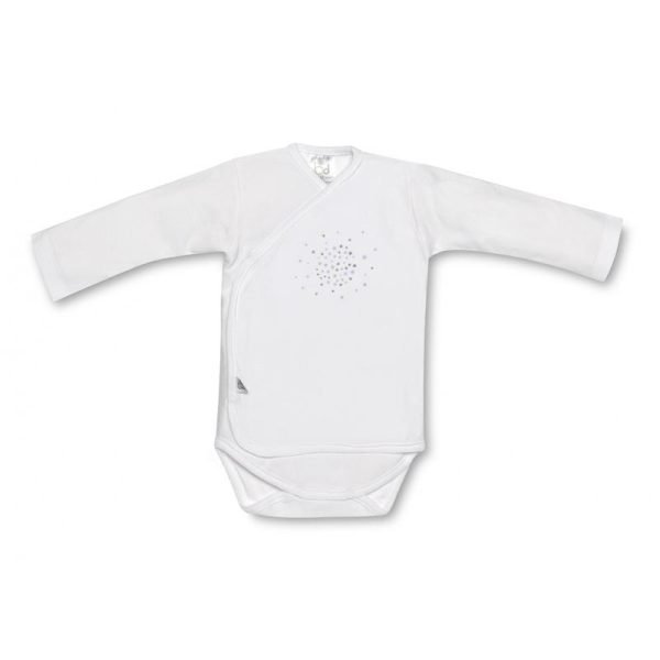 body manches longues spiral blanc star bleu