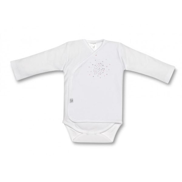 body manches longues spiral blanc star rose gris