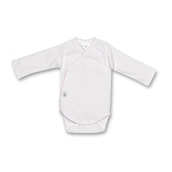 body manches longues spiral blanc star rose