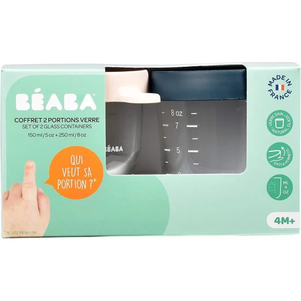 COFFRET 2 PORTIONS VERRE 150ML/250ML ROSE