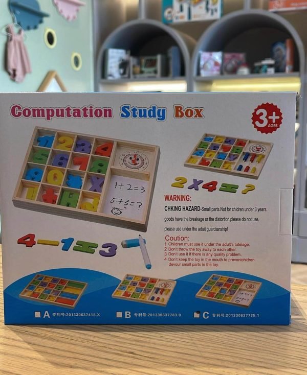 Boîte d'étude de calcul en bois