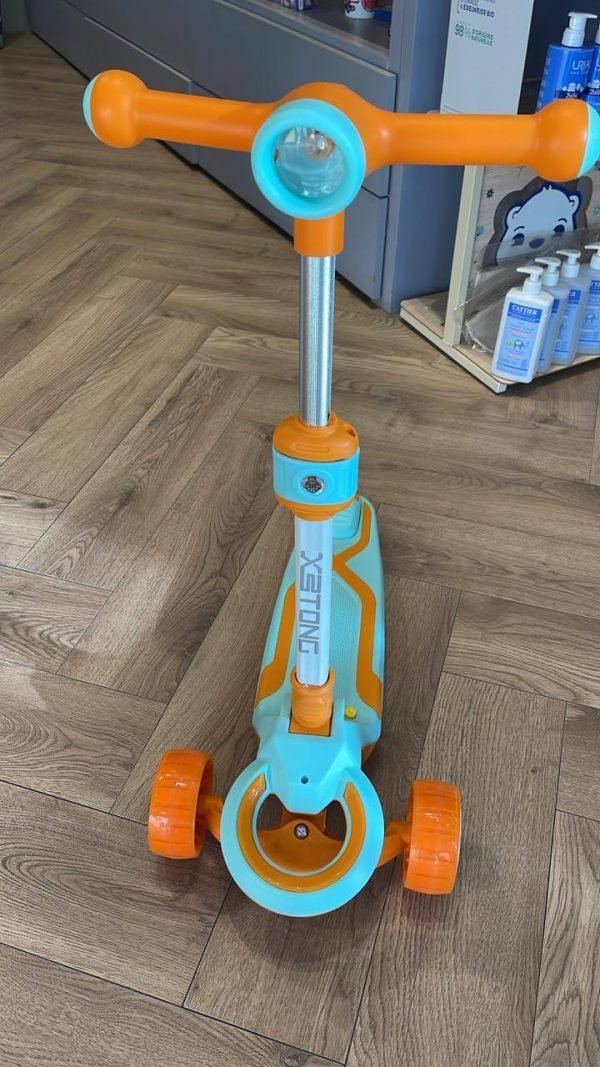 Trottinette enfant orange/turquoise