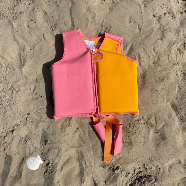 Gilet de bain orange/rose 3-6 ans
