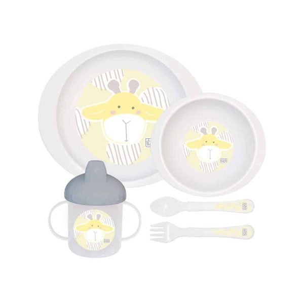 Coffret Repas 5 pcs Jungle Party Girafe