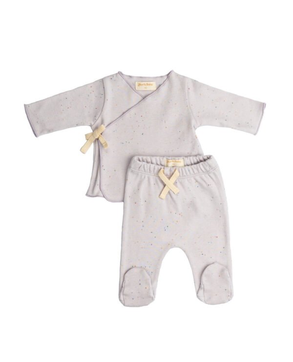 Ensemble bébé en coton bio, t-shirt nuage et leggings