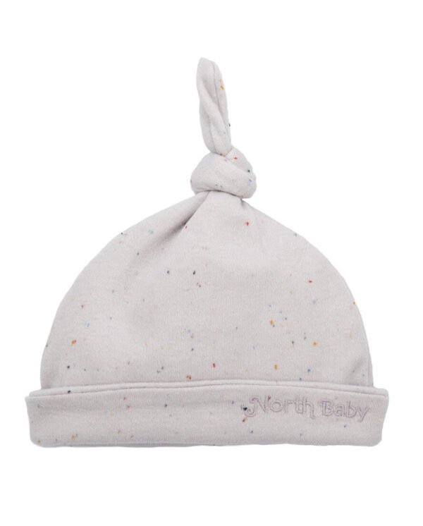Bonnet bébé en coton bio avec nœud nuage